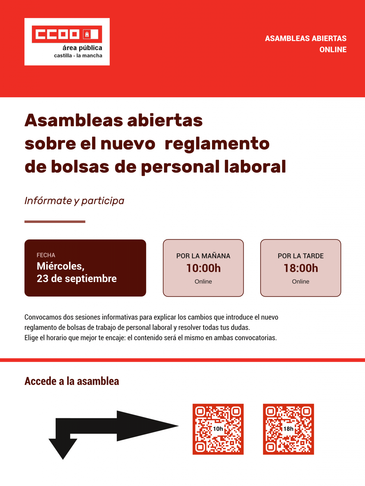 Asambleas online del 23 de septiembre