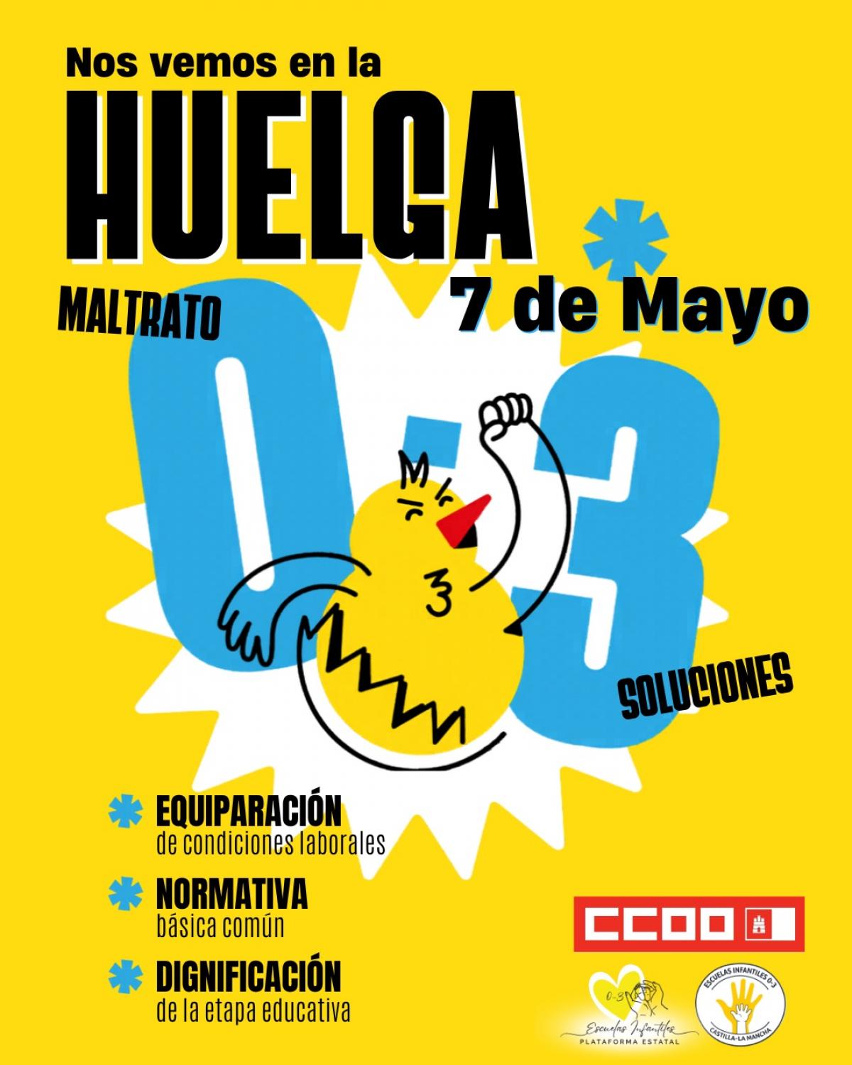 Huelga en Escuelas Infantiles el 7 de mayo