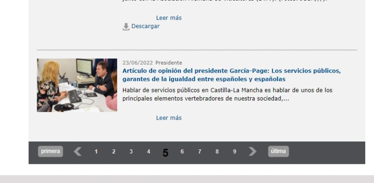Captura de pantalla donde se puede ver el artculo de Emiliano Garca-Page