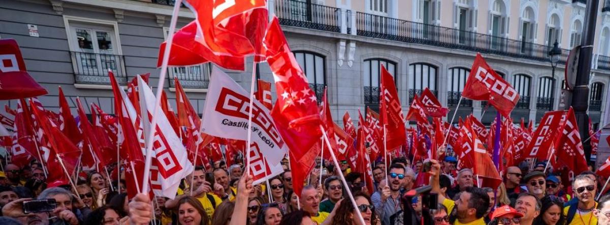 Concentración de CCOO el 08/04/2025 en Madrid