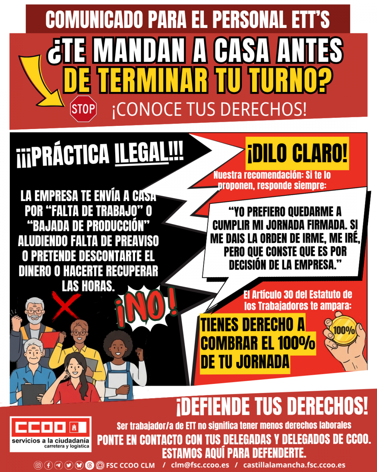 Comunicado para personal de ETT's