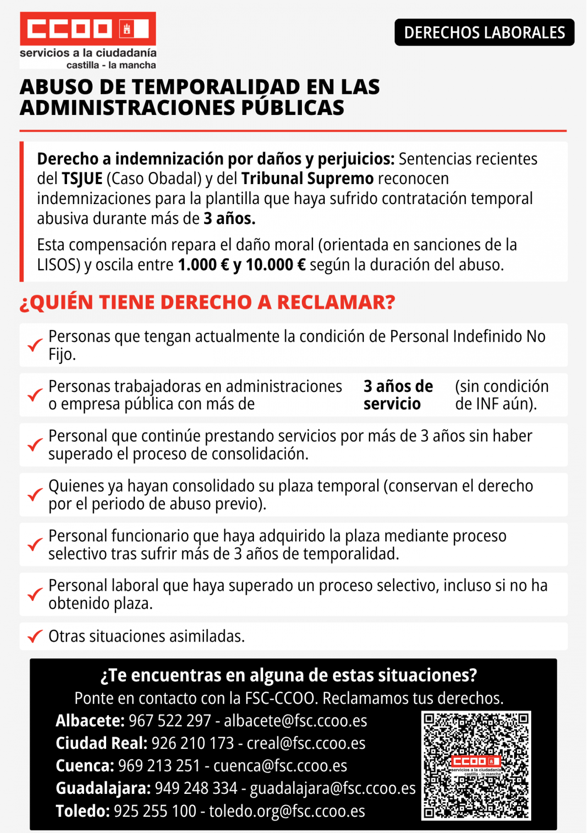 Reclama el abuso de temporalidad en la Administración Pública