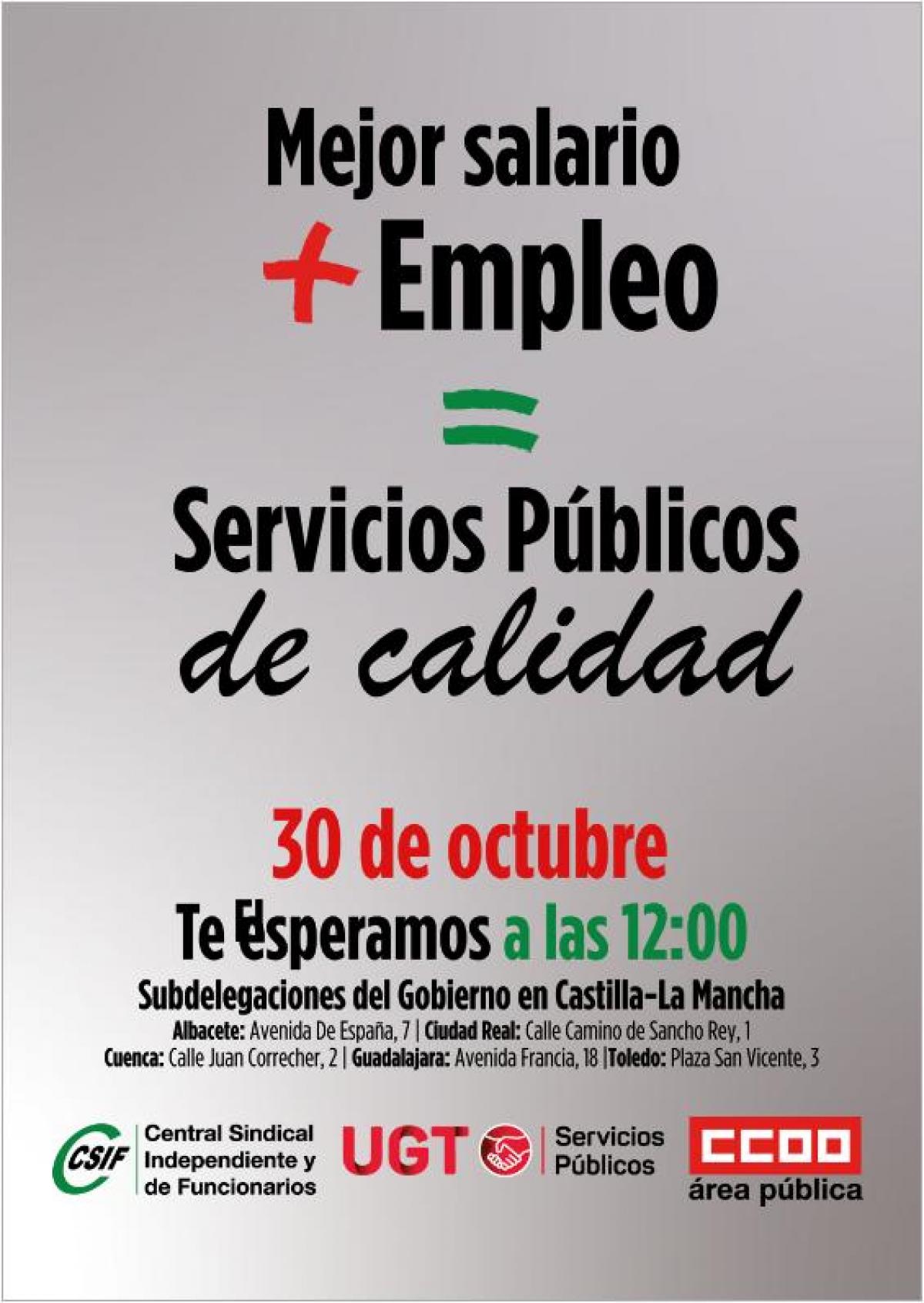 Concentraciones del 30 de octubre de 2025