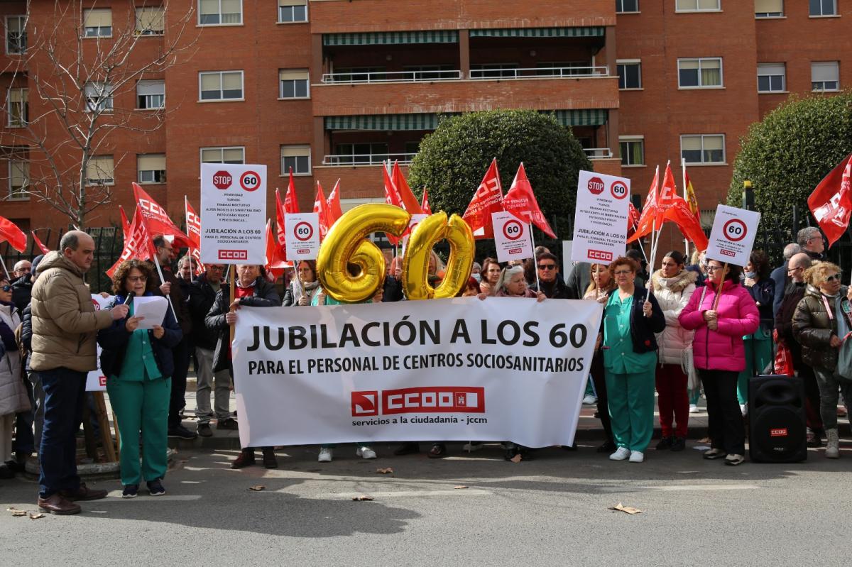 Movilizacin en Ciudad Real para reivindicar la jubilacin a los 60 aos en el sector sociosanitario