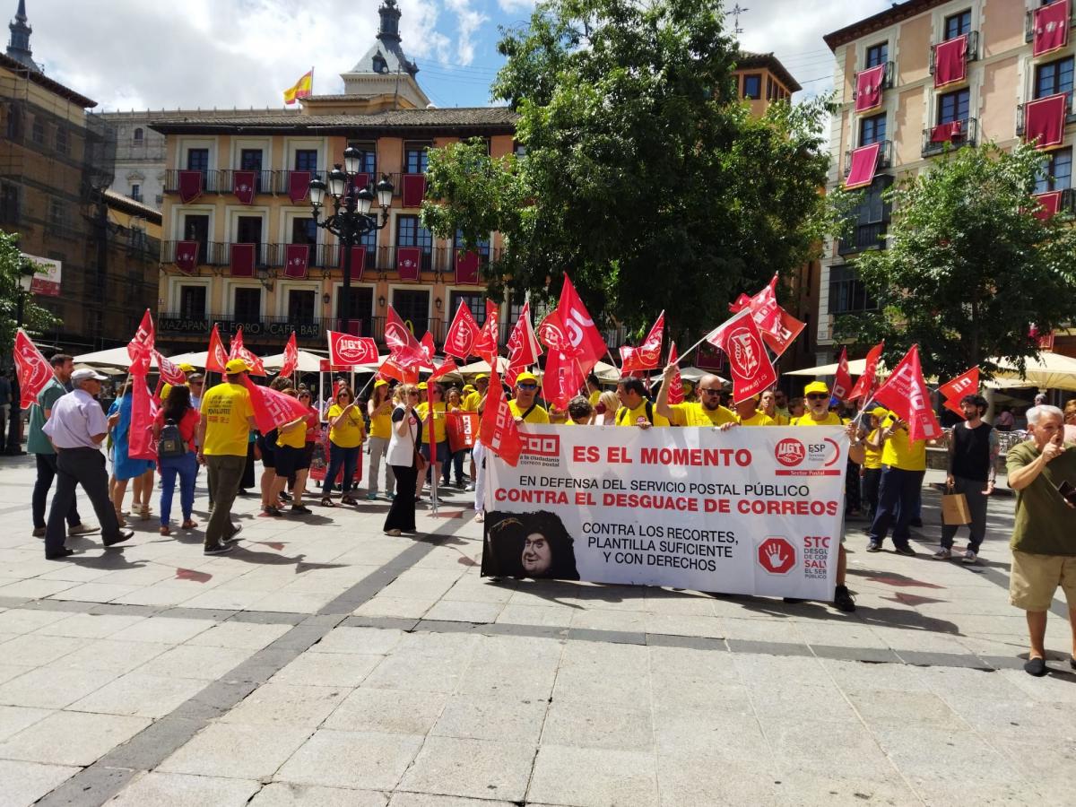 Huelga Correos, concentracin en Toledo